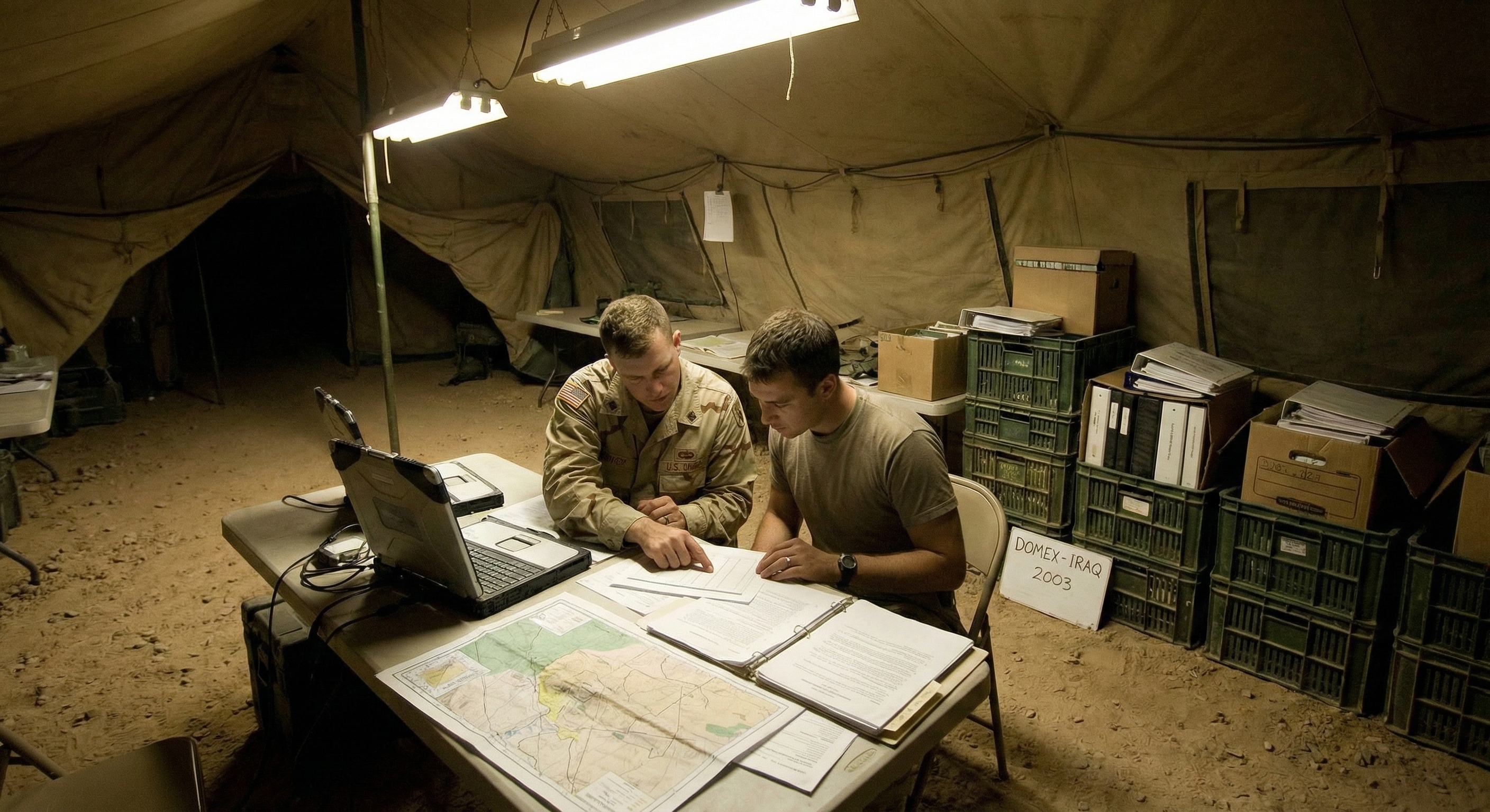 The DOMEX Intelligence Tent in Iraq